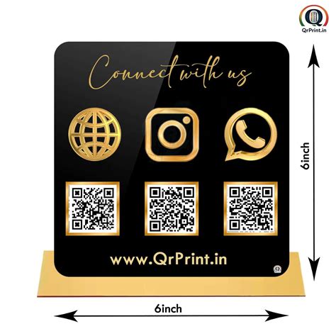 OSMLY Black Acrylic QR Stand - Buy Online QR Code Stand