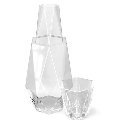 Snapklik.com : Fifth Avenue Crystal Modern Geometric Bedside Water Carafe