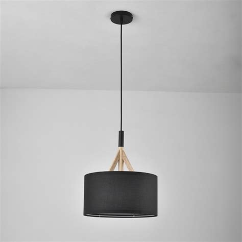 Lámpara colgante Abi Negra D30 1xE27 - CristalRecord