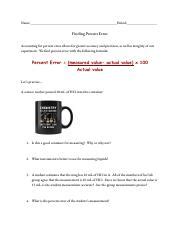 Image result for Percentage Error Questions