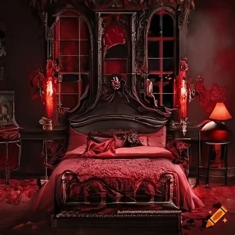 Red Gothic Bedroom
