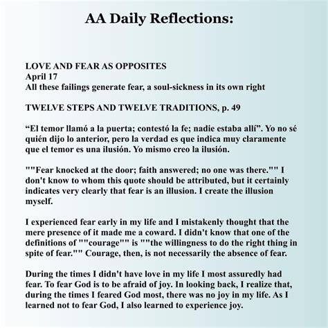 AA Daily Reflections : r/soberfactory