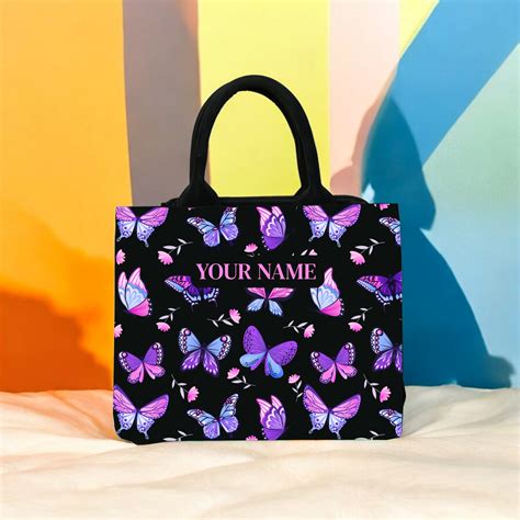 Customized Canvas Floral Flowers mini tote bag – NixaStyle