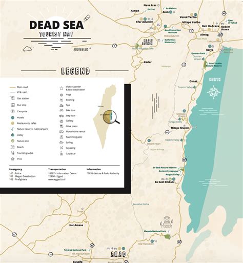 Dead Sea Map - GoDeadSea.com