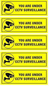 Giant Innovative You are under CCTV Surveillance Pack of 5 Emergency ...