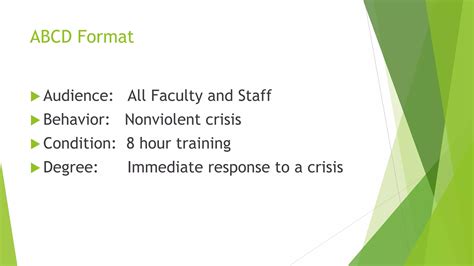 Nonviolent crisis intervention training program | PPTX