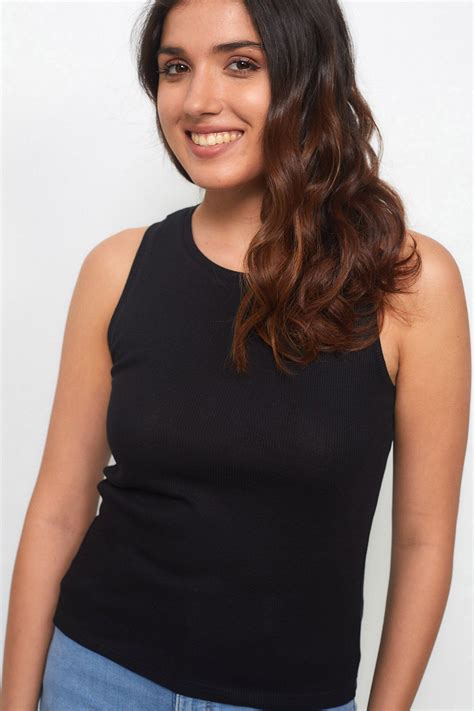 Womens Tank Top | Rib Tank Carbon Black Womens Tank Top