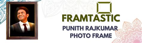 Wood Framtastic Punith Rajkumar Photo Frame | A4 | Laminated Photo With ...