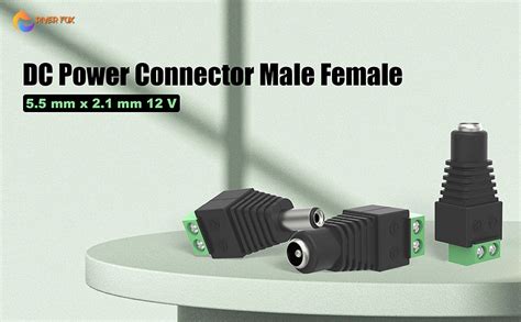 RIVER FOX (2 Set Screw Fastening Type Male and Female DC Power Plug ...