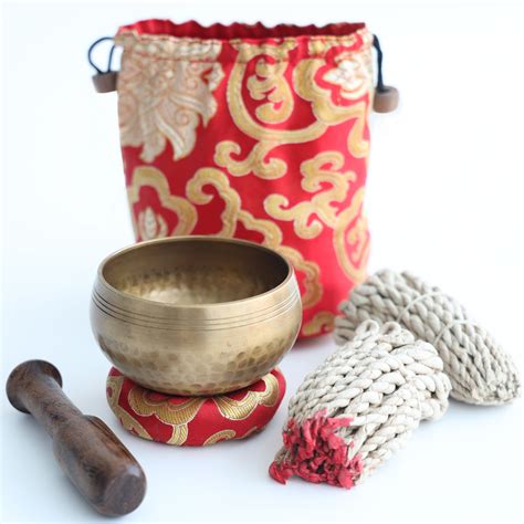 Buy Tibetan Singing Bowl Set– with Lokta Rope Incense, 3.1 inch ...