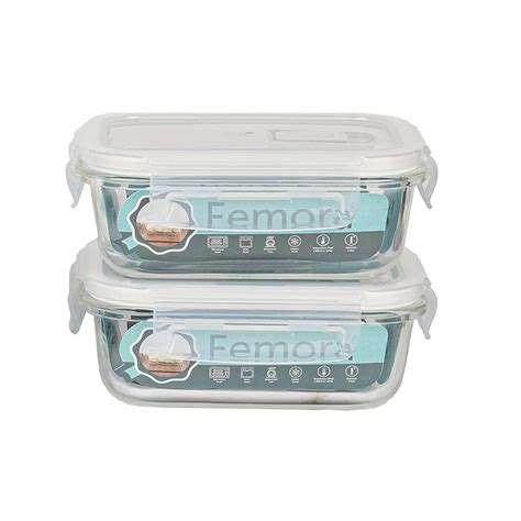 Buy Femora Borosilicate Glass Containers for Kitchen | 1 Year Warranty ...