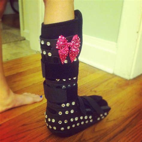 i totally should have done this :(!!! lol Bedazzled boot for a broken ...