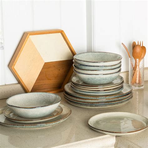 Reactive Glaze Ceramic Dinnerware Set at Pauline Dane blog
