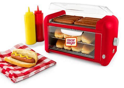 Nostalgia Oscar Mayer Extra Large 8 Hot Dog Roller & Bun Toaster Oven ...