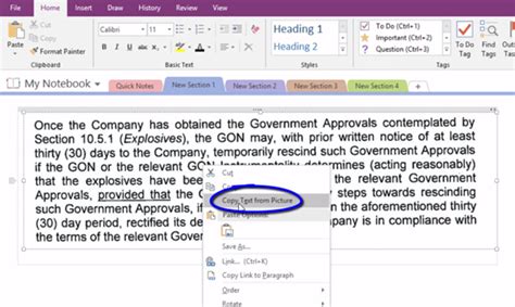 Image result for How to Extract Text in OneNote