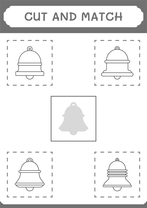 Cut and match parts of Bell, game for children. Vector illustration ...