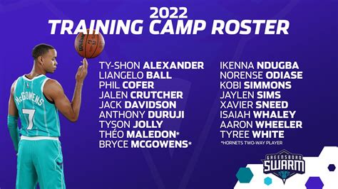 GREENSBORO SWARM ANNOUNCE 2022 TRAINING CAMP ROSTER COACHING STAFF AND ...
