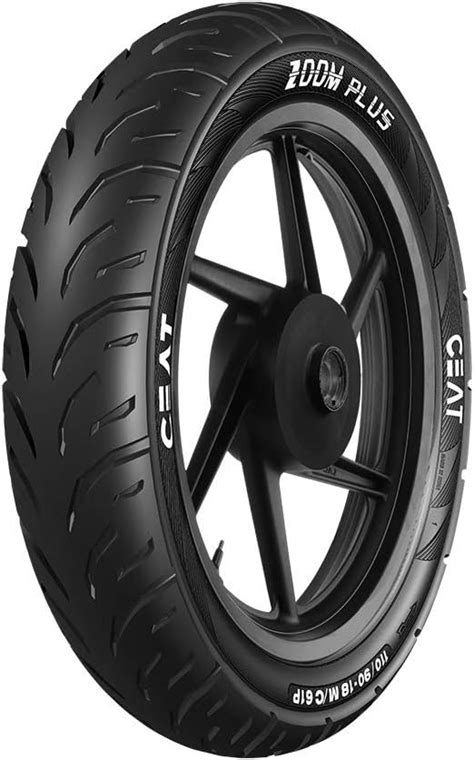 Ceat Zoom-H 100/80-18 53P Tubeless Bike Tyre, Rear, Black, M : Amazon ...