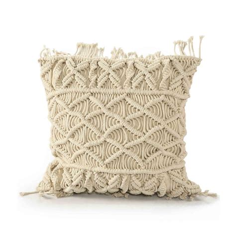 Macrame Natural Cushion – Sashaaworld