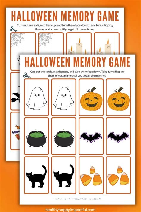Free Halloween Memory Game For a Frightfully Good Time! - Healthy Happy ...