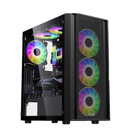 AOC CG310 Gaming PC Chassis - Tempered Glass Side Panel - Mesh Front ...