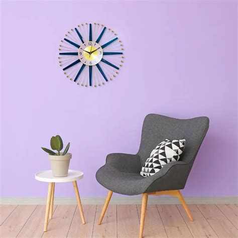 Buy 3D Star Blue And Gold Metal Wall Clock – ClassyArtZ.com