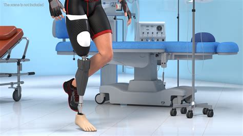 Man Wearing Lower Limb Prosthesis Rigged for Maya 3D model | 3D Molier ...