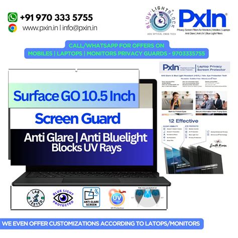 Anti Blue Light & Anti Glare Screen Guard for Surface GO 10.5 Inch | Pxin