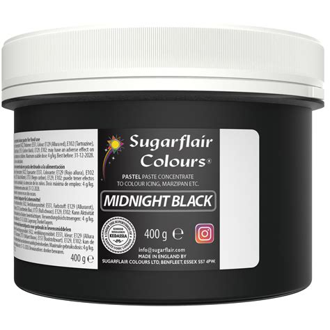 Sugarflair Pastel Paste Colour – Midnight Black 400g – SugarFlair