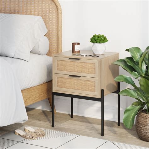 Nathan James Andrew Rattan End Side Table – Elegant Modern Design for ...