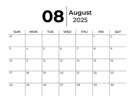 Printable August 2025 Calendar Photo – Free download and print for you.
