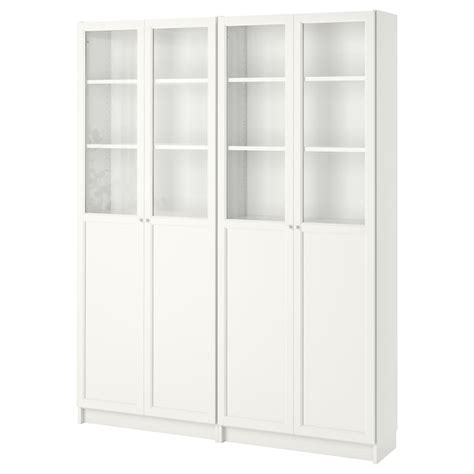 BILLY / OXBERG bookcase, white, 160x30x202 cm (63x113/4x791/2") - IKEA