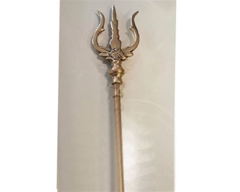 Brass Trishul of Lord Shiva, Brass Mahadev's Trisul for Pooja, Soo ...
