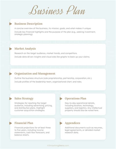 Sample Simple Business Plan Template 的图像结果