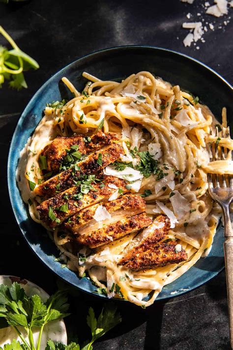 Lemon Pepper Cajun Chicken Fettuccine Alfredo. - Half Baked Harvest