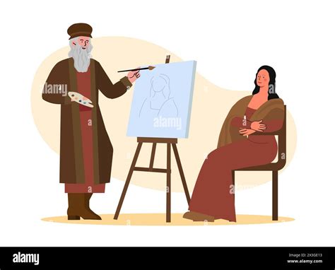 Mona Lisa drawing process vector Stock Vector Image & Art - Alamy