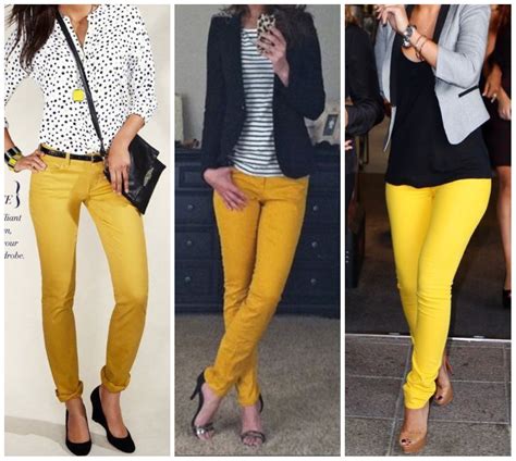 Yellow pants outfit | Ropa amarilla, Ropa, Pantalon amarillo mujer