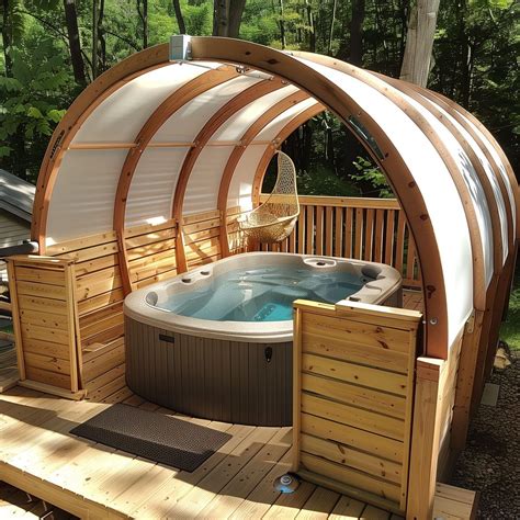 10 Hot Tub Privacy Canopy Ideas