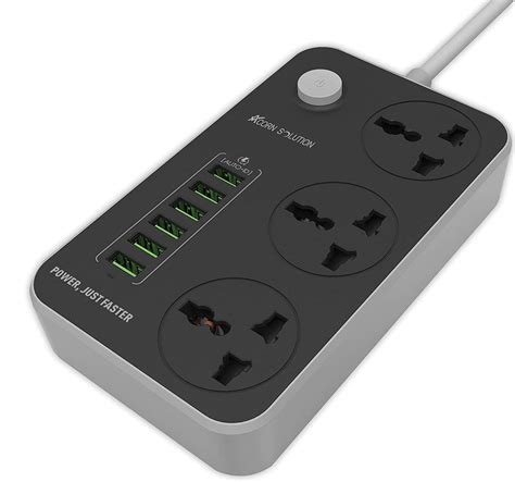 Buy AcornSolution Extension Lead with USB, 3 USB Ports 4 Way Outlets ...