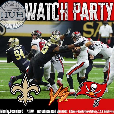Monday Night Football: Saints vs Buccaneers, The HUB, Allen, December 5 ...