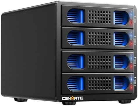 cenmate - 4 Bay External Hard Drive Enclosure for 2.5/3.5" SATA Hard ...