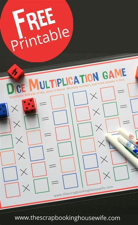 Image result for Math Dice Games Printable