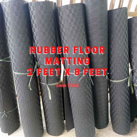 Rubber Floor Matting | Anti-Slip 2 feet x 8 feet cut | water resistant ...