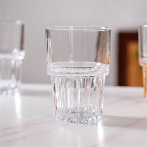 Large Stackable Drinking Glass Tumblers Set Of 6 340ml Online - Premium ...