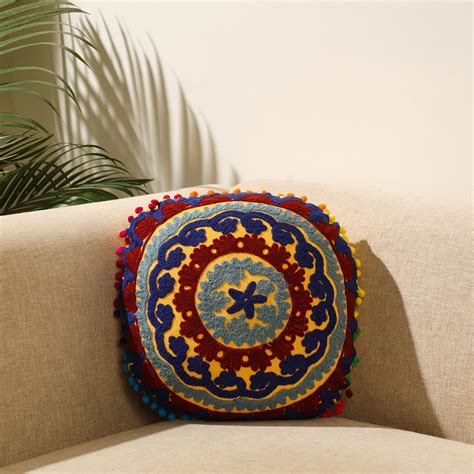 Multicolor Suzani Embroidery Cushion Cover