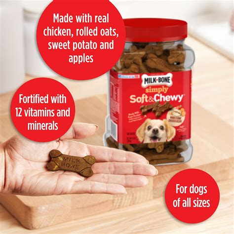 Milk-Bone Simply Soft & Chewy – Golosinas para perros, receta de pollo ...