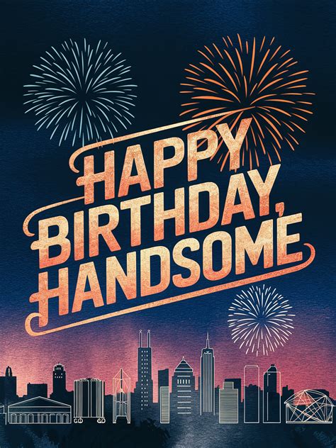 Free Download Minimalist Happy Birthday Card for Him