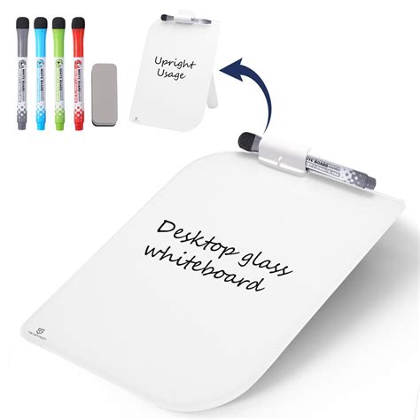 Tsj Office Small Desktop Whiteboard 12 X 8 Inches Glass | Desertcart INDIA
