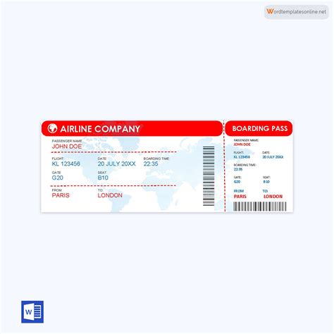 10 Free Boarding Pass Templates (Edit And Printable)