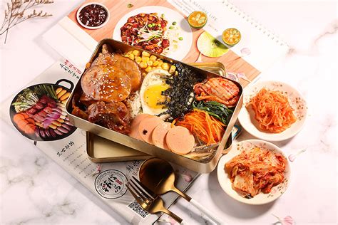 韩国拌饭菜单模板素材_在线设计菜单_Fotor在线设计平台